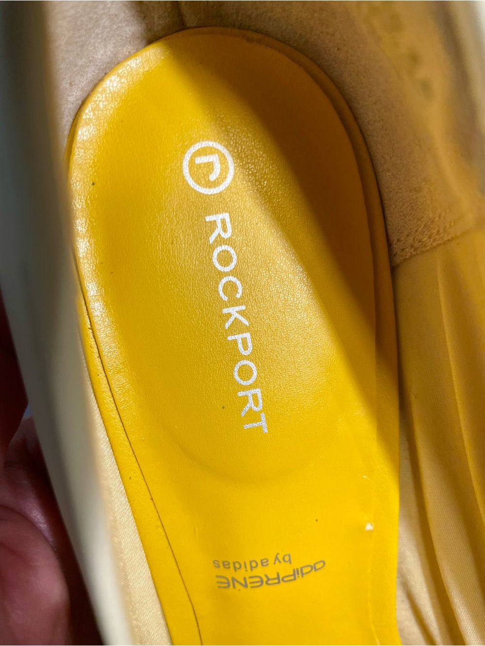 Rockport Women's Two-Tone Yellow and Cream Leather Heels Classic! - Picture 6 of 7